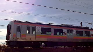 3年前のラッピング編成E129系B12+A11編成　信越本線下り普通441M　長岡→新潟