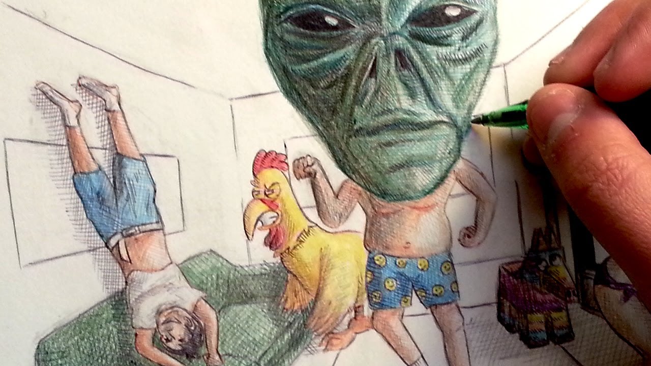 HARLEM SHAKE Drawing (Artistic Drunk Alien Edition)