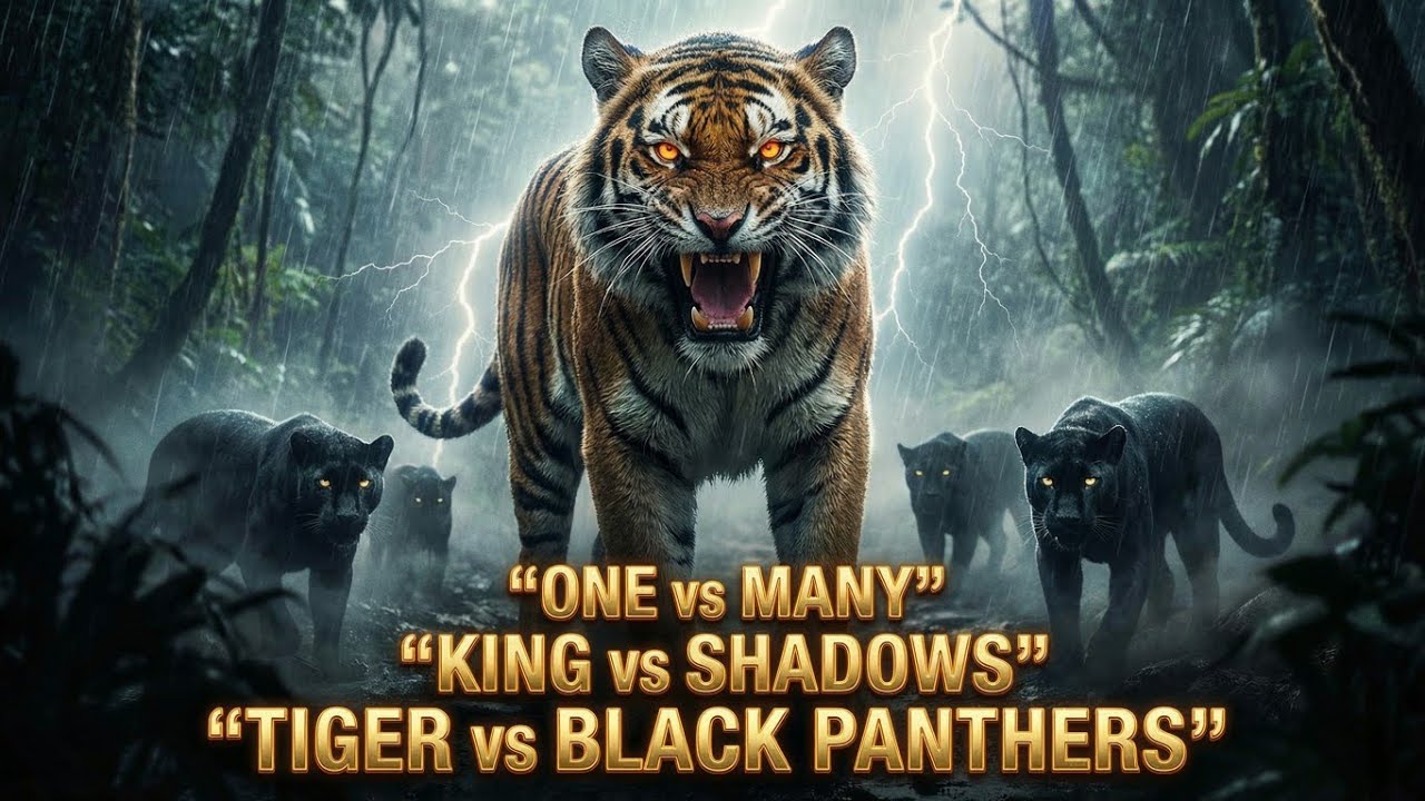When ONE TIGER Faces MANY BLACK PANTHERS 😱 | Ultimate Wildlife Battle