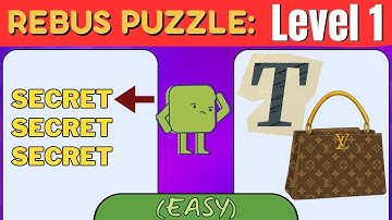 20 Rebus Puzzles - Level 1 ¦ Even the Smartest Will Struggle ¦ Ding Bats/Quiz/Questions/riddle/IQ