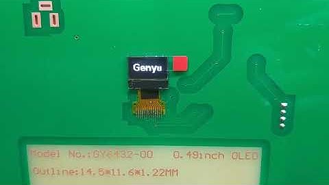 Small OLED Screen 0.49" 64x32 Dot Graphic OLED Display
