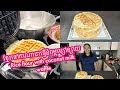  khmer in canada make rice flour waffle with coconut milk