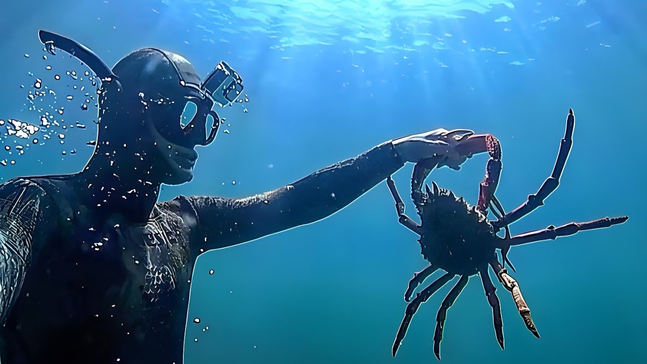 Brighton pier spearfishing. Hunting for Giant spider crabs !