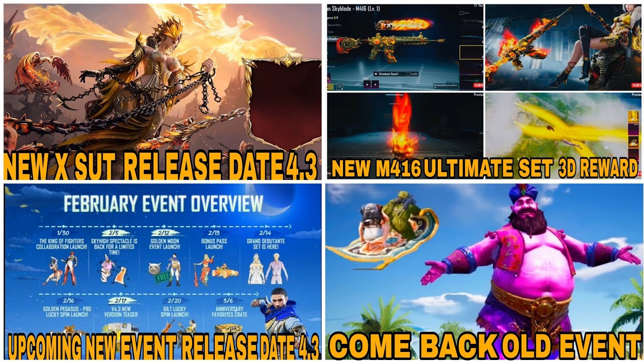 NEW X SUT 3D LEAKS//A17 BONUS PASS CANFARAM REWARD//UPCOMING NEW EVENT RELEASE DATE//4.3 UPDATE/M416