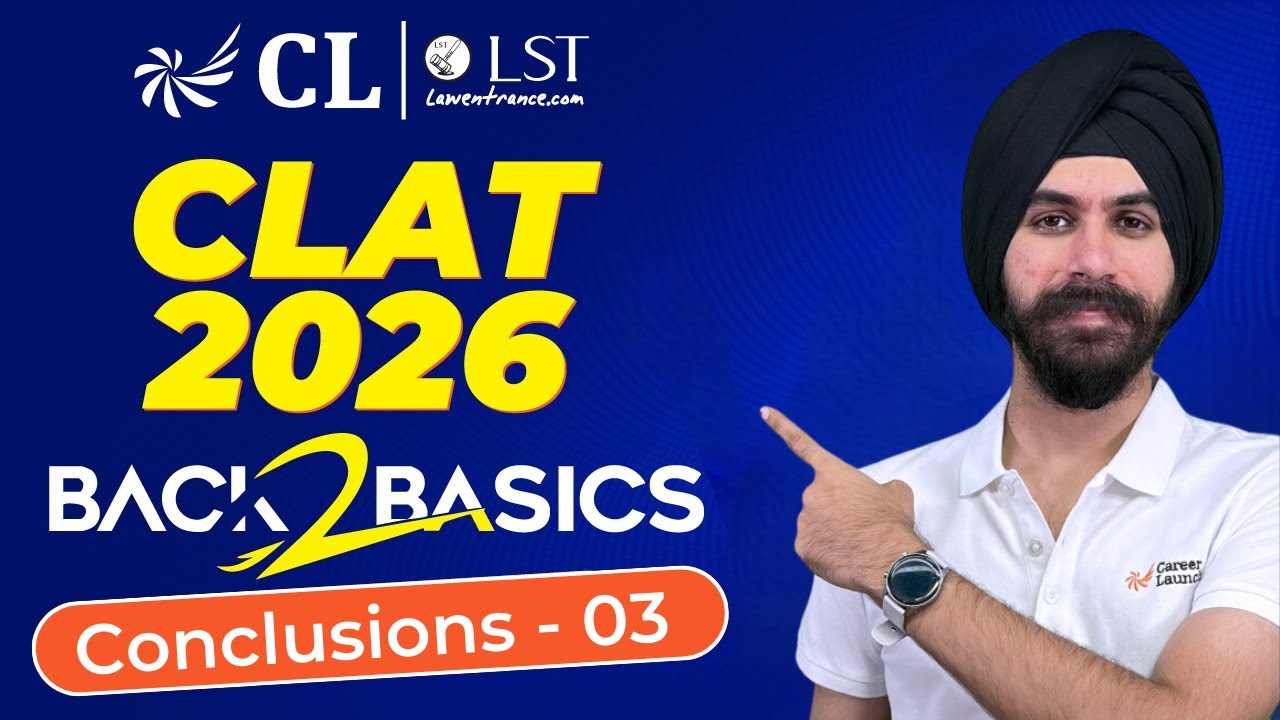 Conclusion Questions in Reasoning - 03 | CLAT 2026 Logical Reasoning ...