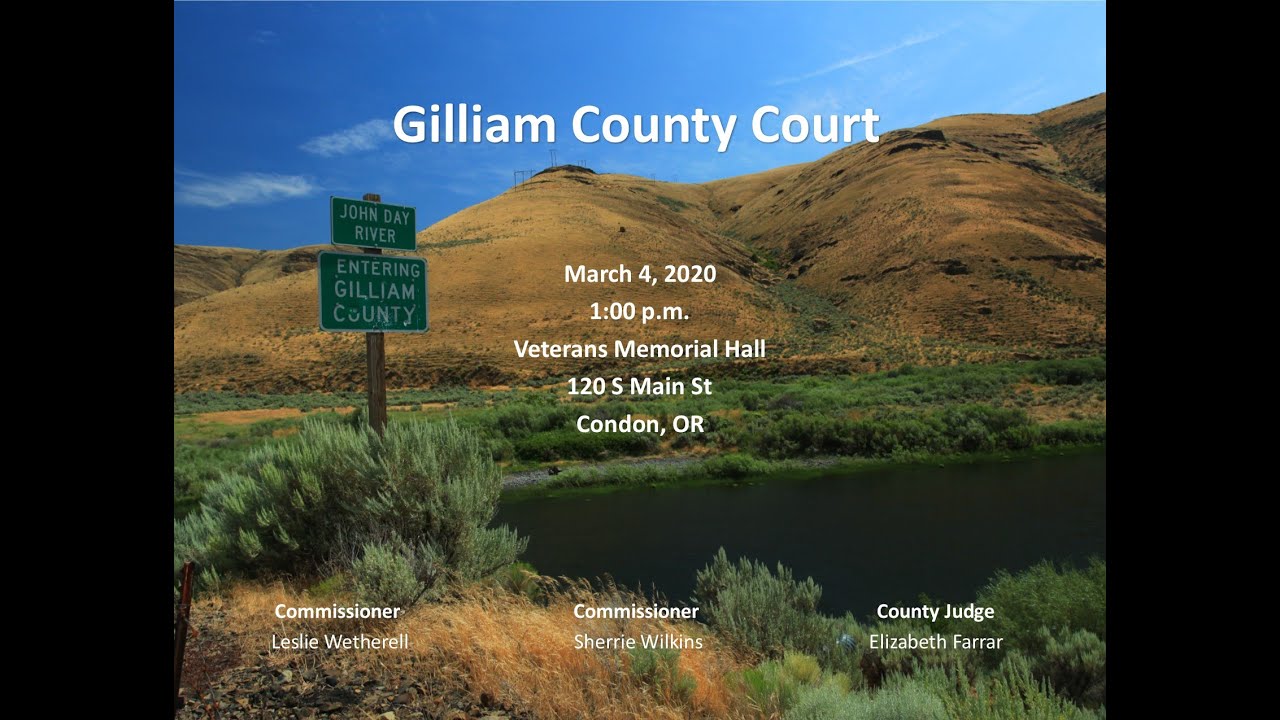 Gilliam County Court March 4, 2020 YouTube