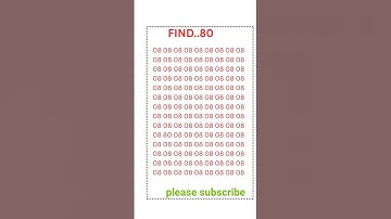 FIND OUT👁️80👁️#IQtest#Eyetest#Math#Gk #BrainExercise#Puzzle#yt #Quiz#Learn#Reels#View #Viral#Shorts