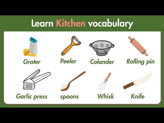 F & B Knowledge - Things in the kitchen - Learning English