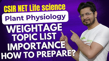 Plant physiology csir net important topics | syllabus analysis, weightage, How to prepare?