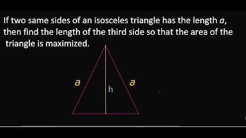 Find the length of the third side of an isosceles triangle that maximizes the area