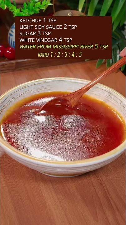 EASY AND QUICK SWEET & SOUR SAUCE RECIPE #recipe #chinesefood #cooking #sweetandsour #sauce #shorts