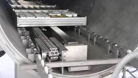 Retort sterilizer Basket unloading