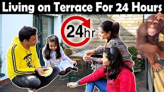 Living On Terrace For 24 Hours Challenge Family Comedy Challenge Cute Sisters