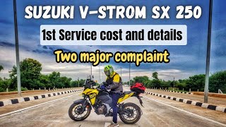 Suzuki VStrom SX 250 1st free service cost details tamil | @BlackandBlueEyes