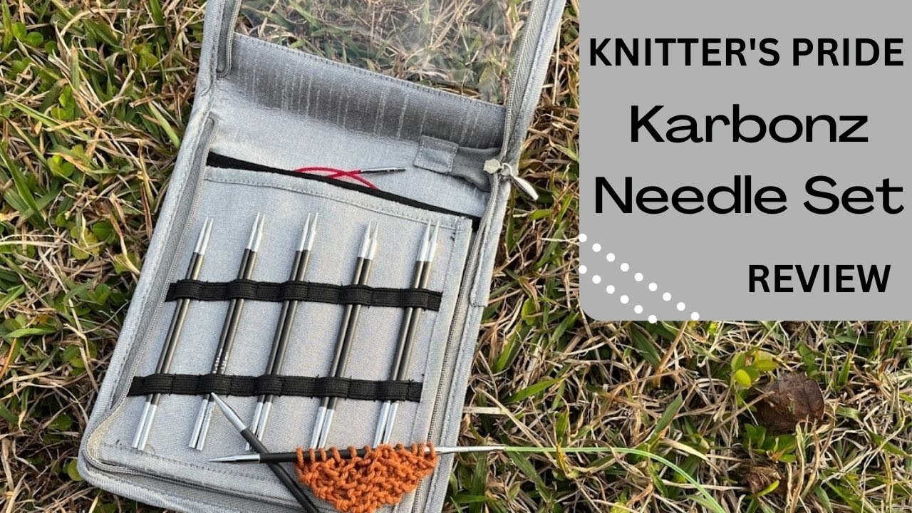 Agujas De Tejer Doble Punta Knitter's Pride Karbonz - Número 9 US, 6 Pulgadas, Fibra De Carbono Con Puntas De Latón