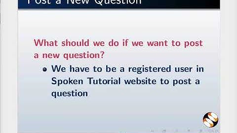 Spoken Tutorial Forums - English