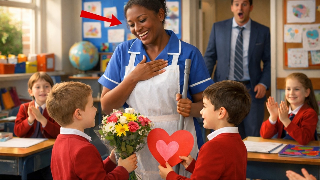 Les jumeaux du milliardaire invitent la femme de ménage pour la fête des Mères — il reste sans voix.