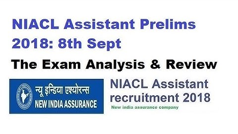 NIACL Assistant Prelims 2018 Exam Analysis 2nd Shift