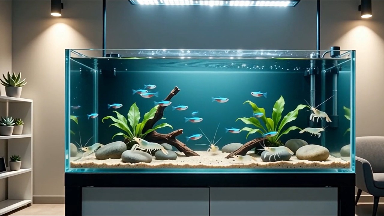 45 secs huge fish tank video White noise Relax - YouTube