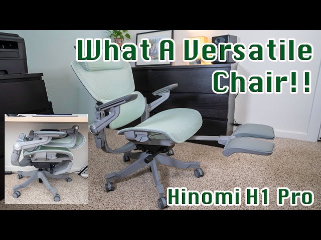  HINOMI H1 Pro V2 High Back Ergonomic Office Chair, 3D Lumbar  Support, Built-in Leg Rest for Gaming, Foldable Design, Flip Up Arms,  Suitable as Home Office Chair and Computer Chair (Green
