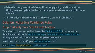 Resolving the Last Valid Value Issue in WPF Validation Rules
