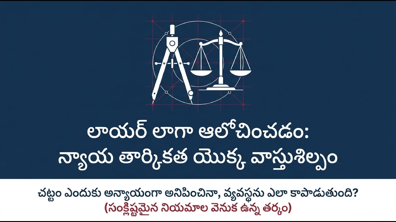 చట్టం_ఎందుకు_కామన్_సెన్స్_కు_విరుద్ధం - Legal Logic Architecture #law #lawstudent #lawyers