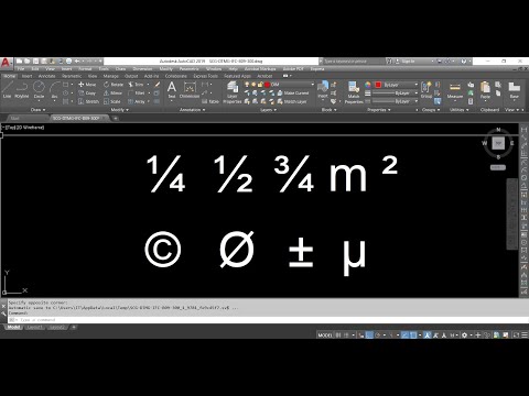 شرح اوتوكاد كيفية كتابة الرموز في الاوتوكاد
