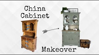 CHINA CABINET MAKEOVER| FURNITURE REMODEL