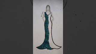 ?? glitter dressshorts painting art viral satisfying fashion artwork dressglitter