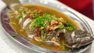 Steamed flounders with taucu sauce