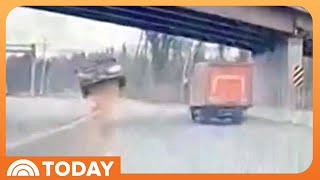 Car hits barrier on Maryland highway, flies into oncoming traffic