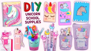 12 DIY UNICORN SCHOOL SUPPLIES  Bookmark, Pencil Case, Notebook, Pen Decor and more...