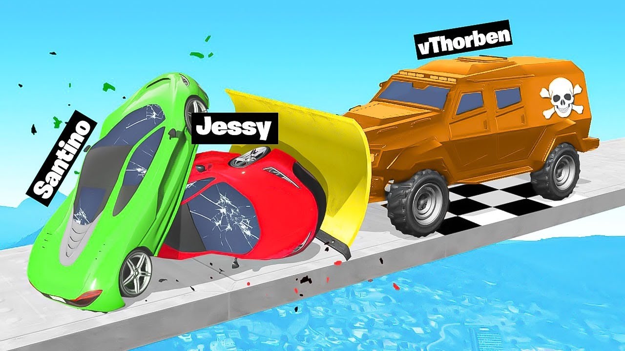 Ik BEUK JESSY En SANTINO De HELE TIJD Naar BENEDEN!🤣🤣🤣 (GTA 5 RACES)