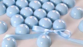 Blue Heart Chocolate Bonbon Design | Bridal Shower Desserts PART 1
