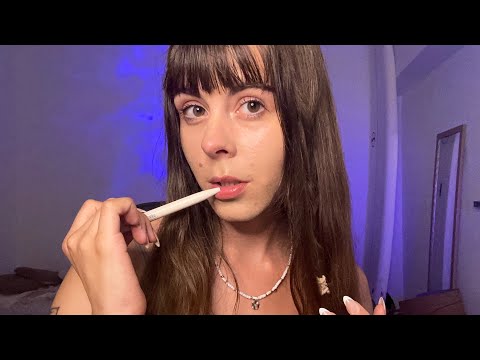 ASMR Girl in the back of the class helps you cheat & flirts with you