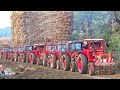 Tractors Stunt | Badly stuck trailer 9 Belarus Tractors pulled out | Extremely Powerful Tractors