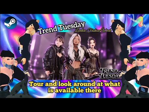 Melissajdiamonds avakin life tour and look around Trend Tuesday London Fashion week in Avakin Life