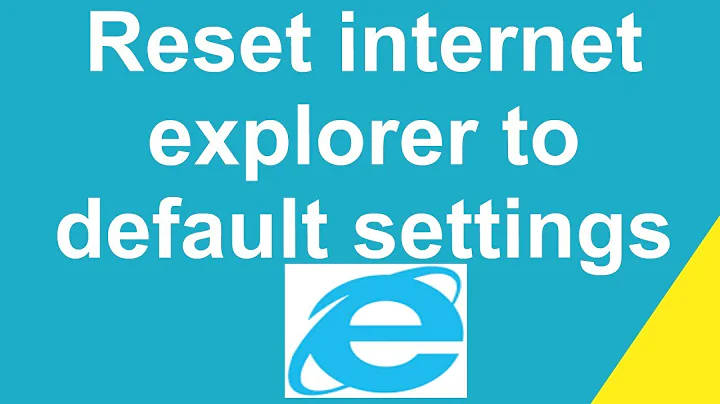 How to reset internet explorer to default settings ?