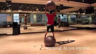 Stability Ball Tricks by Supermateen: Exercise Ball Freestyle Part 3/4 @ Equinox (HD)