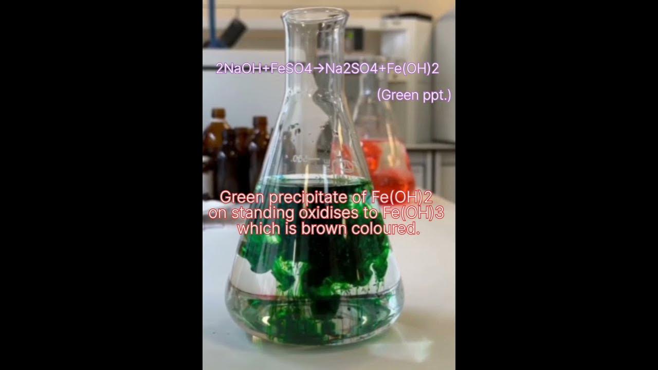 action of FeSO4 with NaOH - YouTube