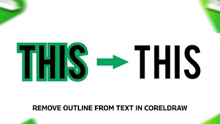 Remove  Outline From Text In CorelDraw