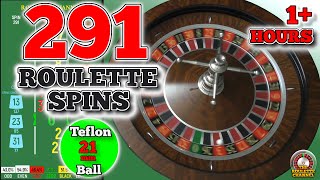 Day 9: 291 Roulette Spins - Teflon Ball 21mm - French Style Roulette Wheel - Green Scoreboard