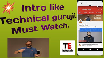 Bell Icon Intro Like Technical Guruji | Technical Guruji jaisa  Intro Kaise banaye