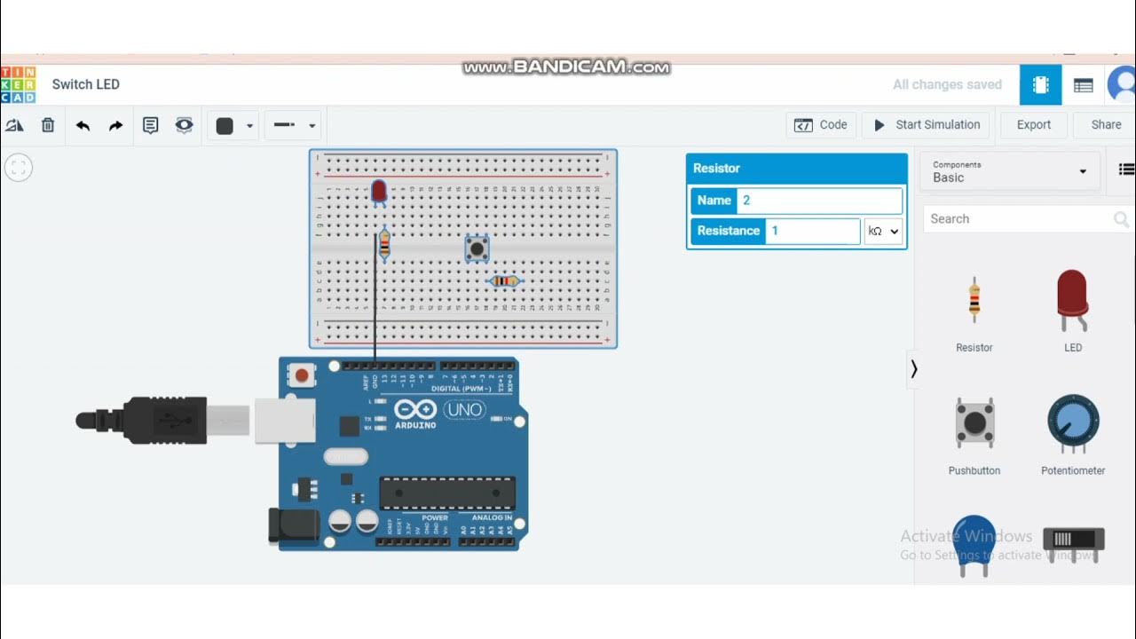 Arduino Turn LED ON and OFF With Button YouTube