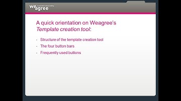 Contract automation Weagree, Tutorial A.2, Quick orientation on the Template creation tool