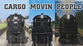 N&W Railway in Trainz - Cargo Movin' People