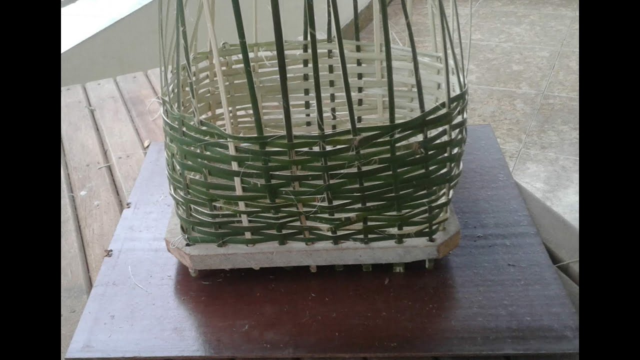 Como fazer cesta de bambu simples - YouTube