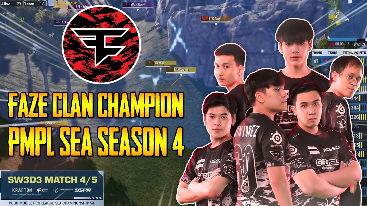 PMPL SEA SW3D3 | SEASON 4 |  Faze clan champion PMPL SS4