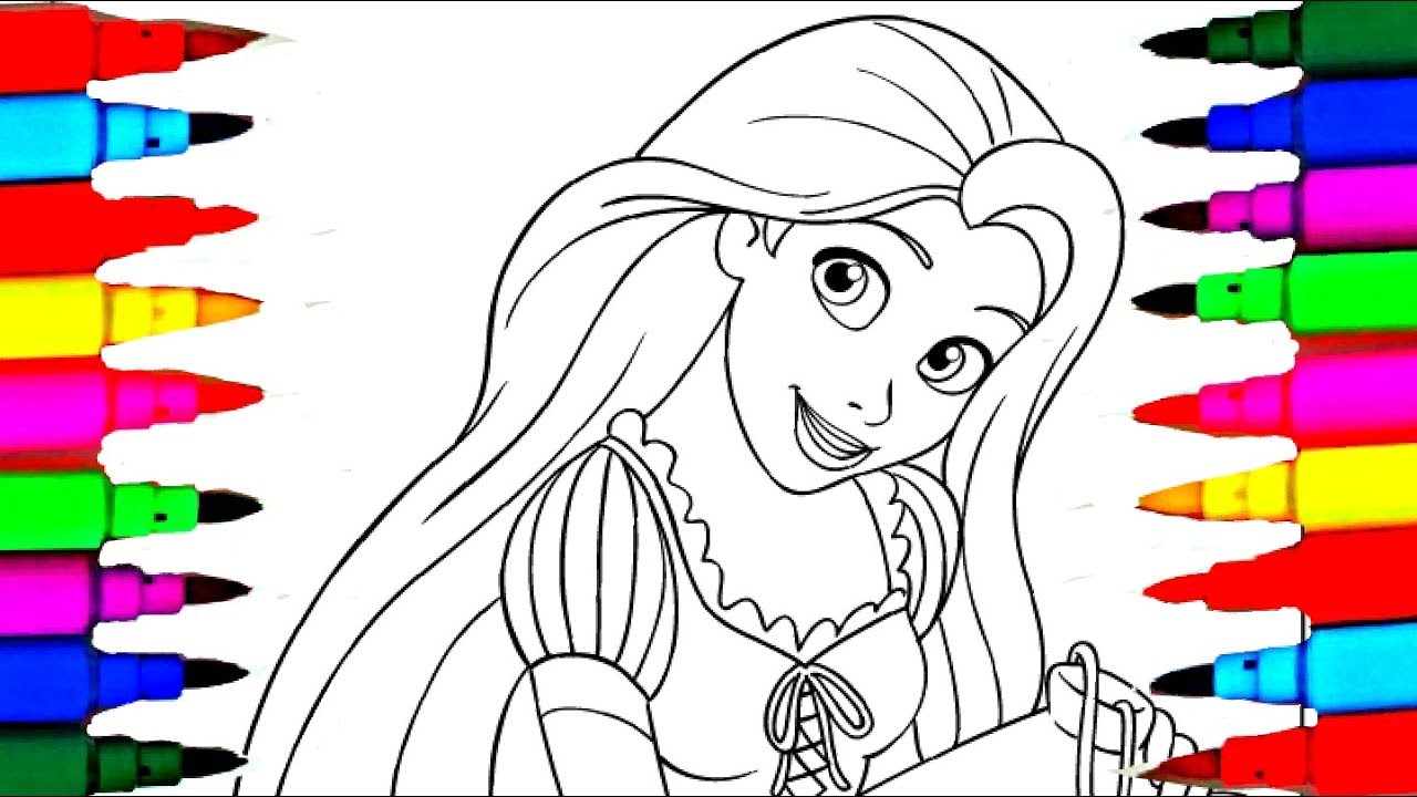 Disney for Girls Rapunzel Ballet Princess Coloring Sheet Coloring Pages How  to Color Learn Colors