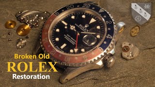 Восстановление сломанного Rolex - GMT Master - Внутреннее повреждение